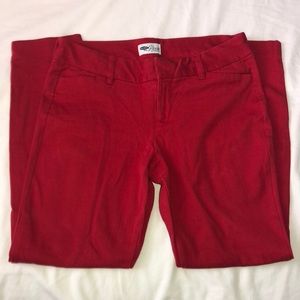Old Navy Red Slacks “Pixie” Style